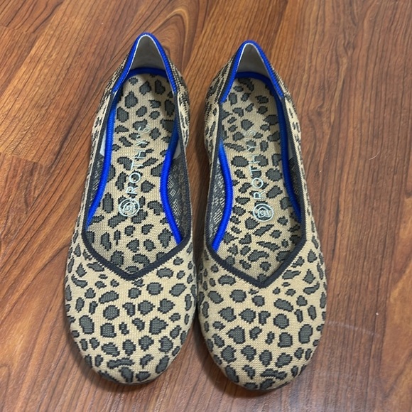 Rothy's Sz 8.5 Spotted Animal Print Round Toe Ballet Flats - Picture 3 of 10
